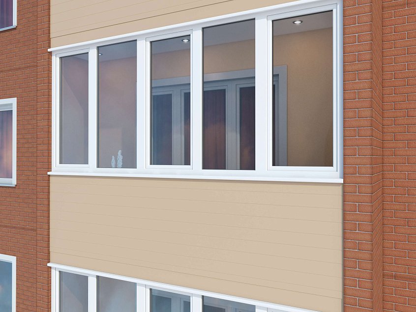 Остекление с распашным открыванием створок, г. Москва