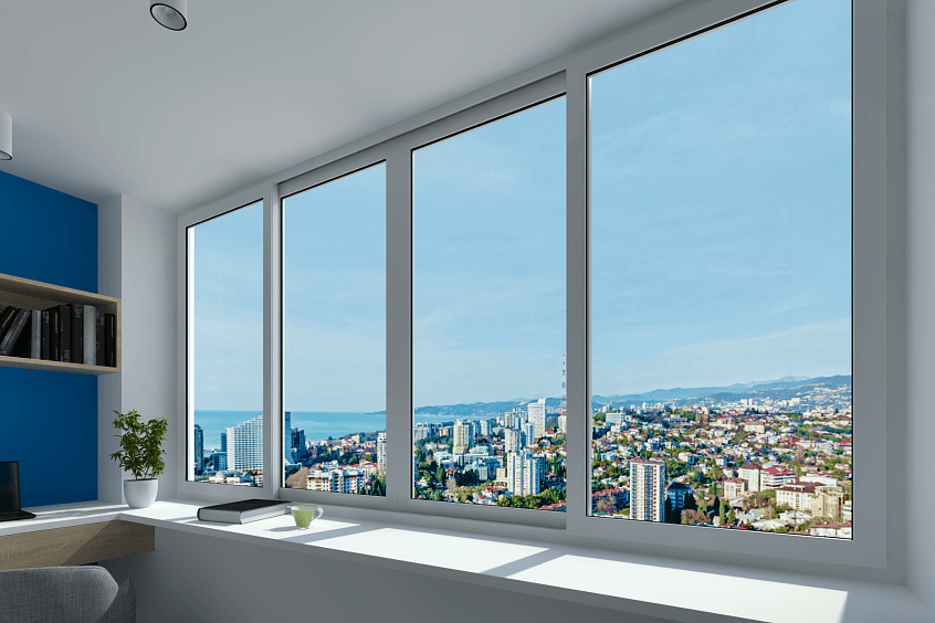 холодно остекление с раздвижным открыванием створок