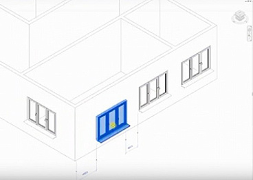 Размещение окна VEKA по высоте подоконника и глубине стены в Revit